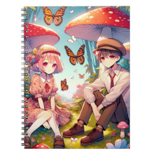 Carnet Whimsical Romantic Anime Couple