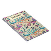 Carnet Whimsical rose et bleu papillon (Côté Droit)