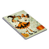 Carnet whimsical/sorcière/citrouille/chute (Côté Droit)