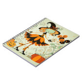 Carnet whimsical/sorcière/citrouille/chute (Côté gauche)