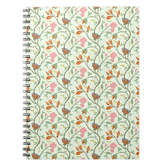 Carnet Whimsical Trailing Folk Art Floral (Devant)