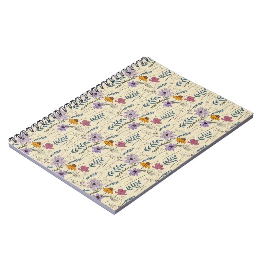 Carnet Whimsical Wildflower Seamless Pattern (Côté gauche)