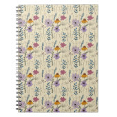 Carnet Whimsical Wildflower Seamless Pattern (Devant)