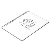 Carnet Whimsigoth Nuages Lune Witchy Classic (Côté gauche)