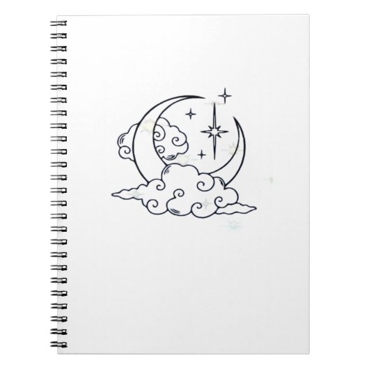 Carnet Whimsigoth Nuages Lune Witchy Classic (Devant)