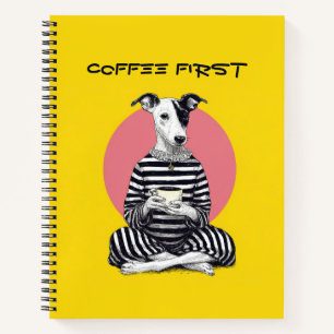 Carnet Whippet Coffee Time – Chien Vintage Excentrique