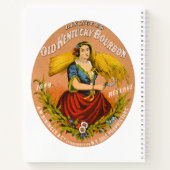 Carnet Whiskey Advertising Étiquette, Vers 1860. (Dos)