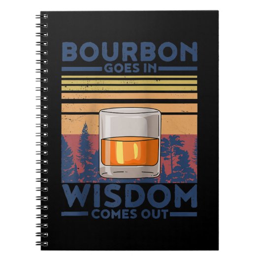 Carnet Whiskey Bourbon entre dans la sagesse sort (Devant)