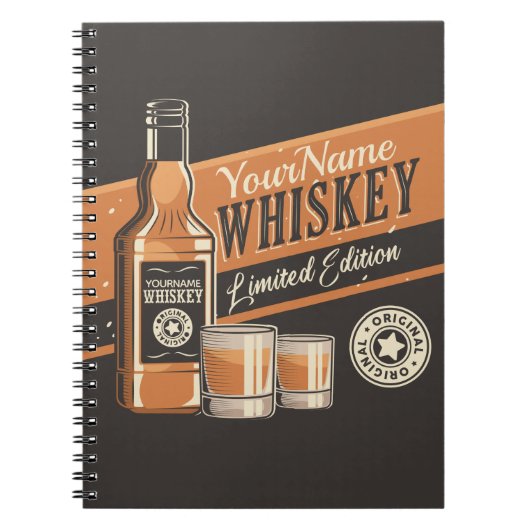 Carnet Whiskey Liquor Bottle Western Bar (Devant)