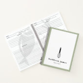 Carnet Whisky blanc Olive Green Cute Balloon (Intérieur)