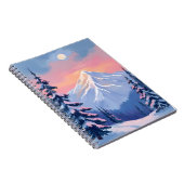 Carnet Whispering Winter Peaks Mountain Pastel Pink Sky (Côté Droit)