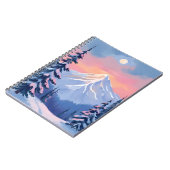Carnet Whispering Winter Peaks Mountain Pastel Pink Sky (Côté gauche)