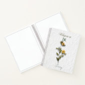 Carnet Whispers in Ink: Personalized Pressed Flower (Intérieur)
