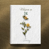 Carnet Whispers in Ink: Personalized Pressed Flower