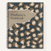 Carnet Whispers of the Wild Vintage Panther inspiré (Devant)