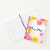 Carnet Whispers personnalisés de rose et jaune (Intérieur)