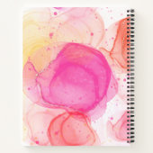 Carnet Whispers personnalisés de rose et jaune (Dos)