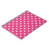 Carnet White cross stitches on fuchsia (Côté gauche)