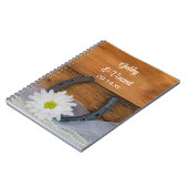 Carnet White Daisy and Horseshoe Country Western Mariage (Côté gauche)