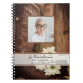 Carnet White Daisy Boots Funeral Memorial Guest Book (Devant)
