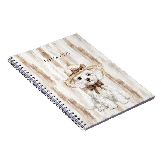 Carnet White Dog Hat with Bow (Côté Droit)