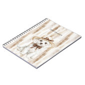 Carnet White Dog Hat with Bow (Côté gauche)