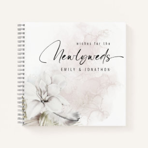 Carnet White Florals Wives for Newlywees Guest Book