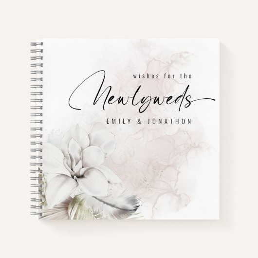 Carnet White Florals Wives for Newlywees Guest Book (Devant)