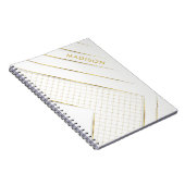 Carnet White Gold Luxury Modern Minimal Abstract (Côté Droit)