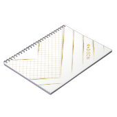 Carnet White Gold Luxury Modern Minimal Abstract (Côté gauche)