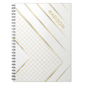 Carnet White Gold Luxury Modern Minimal Abstract (Devant)