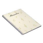 Carnet White Gold Music Notes   (Côté Droit)