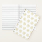 Carnet White | Golden Zinnia Flower Medallions (À l'intérieur)