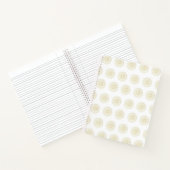 Carnet White | Golden Zinnia Flower Medallions (Intérieur)