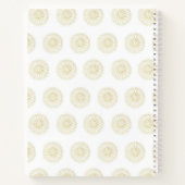 Carnet White | Golden Zinnia Flower Medallions (Dos)