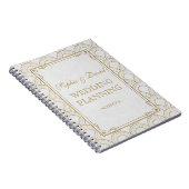 Carnet White Great Gatsby Art Déco Gold Wedding planner (Côté Droit)