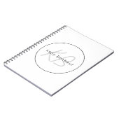 Carnet White Grey et Black | Cool Name & Monogram (Côté gauche)