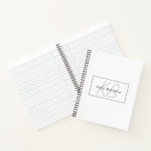 Carnet White Grey et Black | Cool Name & Monogram (Intérieur)