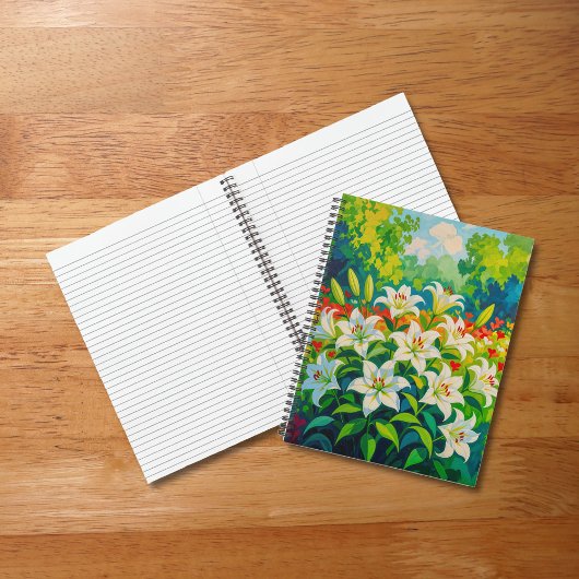Carnet White Lilies Notebook