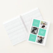Carnet White & Mint - Photo Collage - Monogramme (Intérieur)