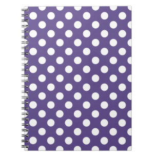 Carnet White polka dots on ultra violet