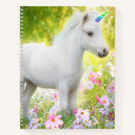 Carnet White Pony Unicorn (Devant)