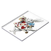Carnet White Rabbit Alice Wonderland Hearts (Côté gauche)