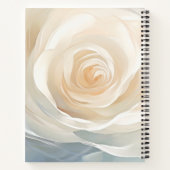 Carnet White rose abstract flower painting (Dos)