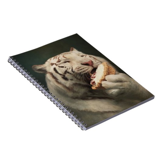 Carnet White Tiger Pie Notes – Elegant Notebook (Côté Droit)