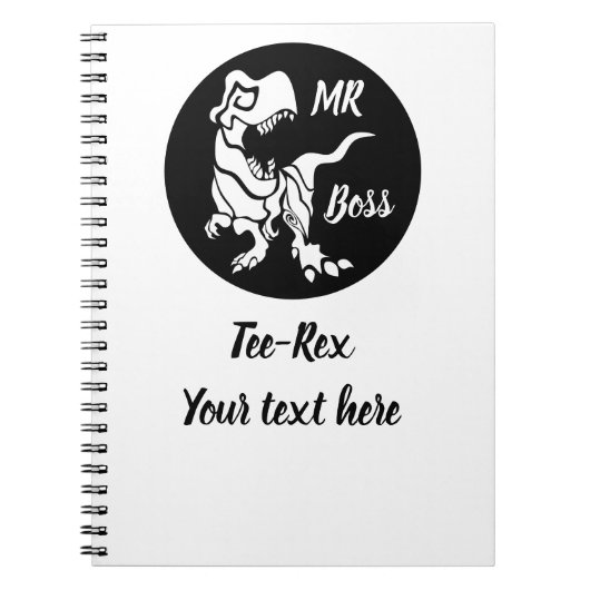 Carnet White Trex the Boss Dino (Devant)