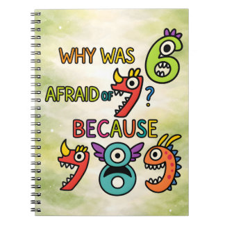 Carnet Why Was 7 Afraid Funny Math Notebook for Kids