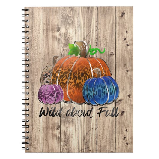 Carnet Wild About Fall Empreintes de léopard Citrouilles (Devant)