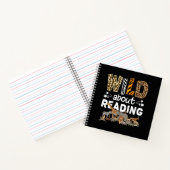 Carnet Wild About Reading Books And Bookworm Library (Intérieur)