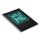 Carnet Wild Me Design léopard Brown et Turquoise (Côté Droit)
